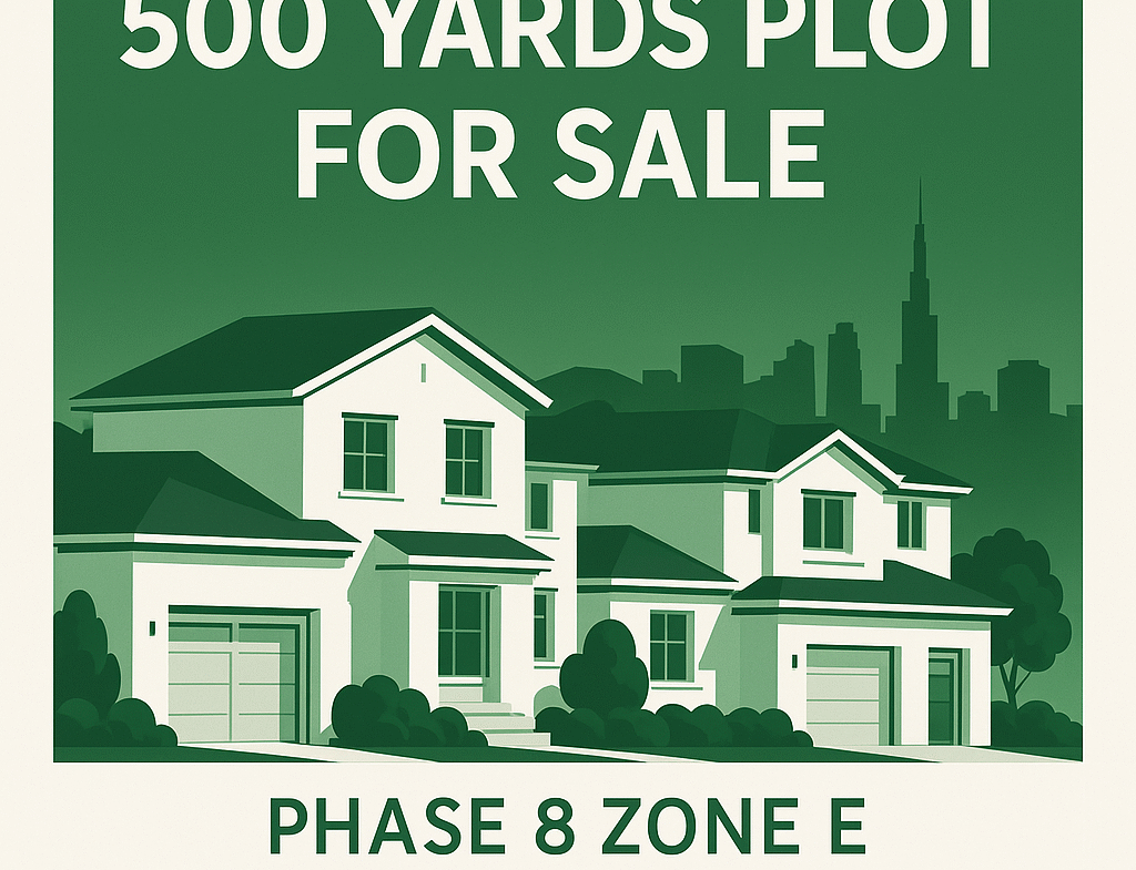 500 Yards plot for sale in phase 8 Zone E