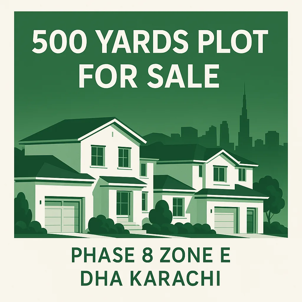 500 Yards plot for sale in phase 8 Zone E
