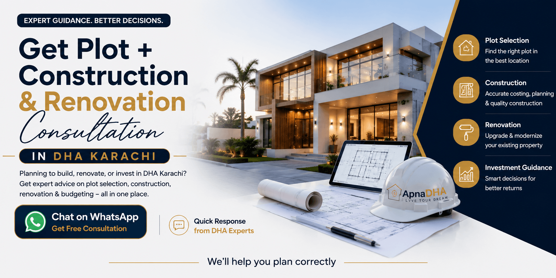construction cost dha 