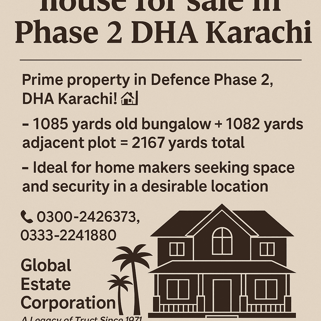 house for sale in Phase 2 DHA Karachi
