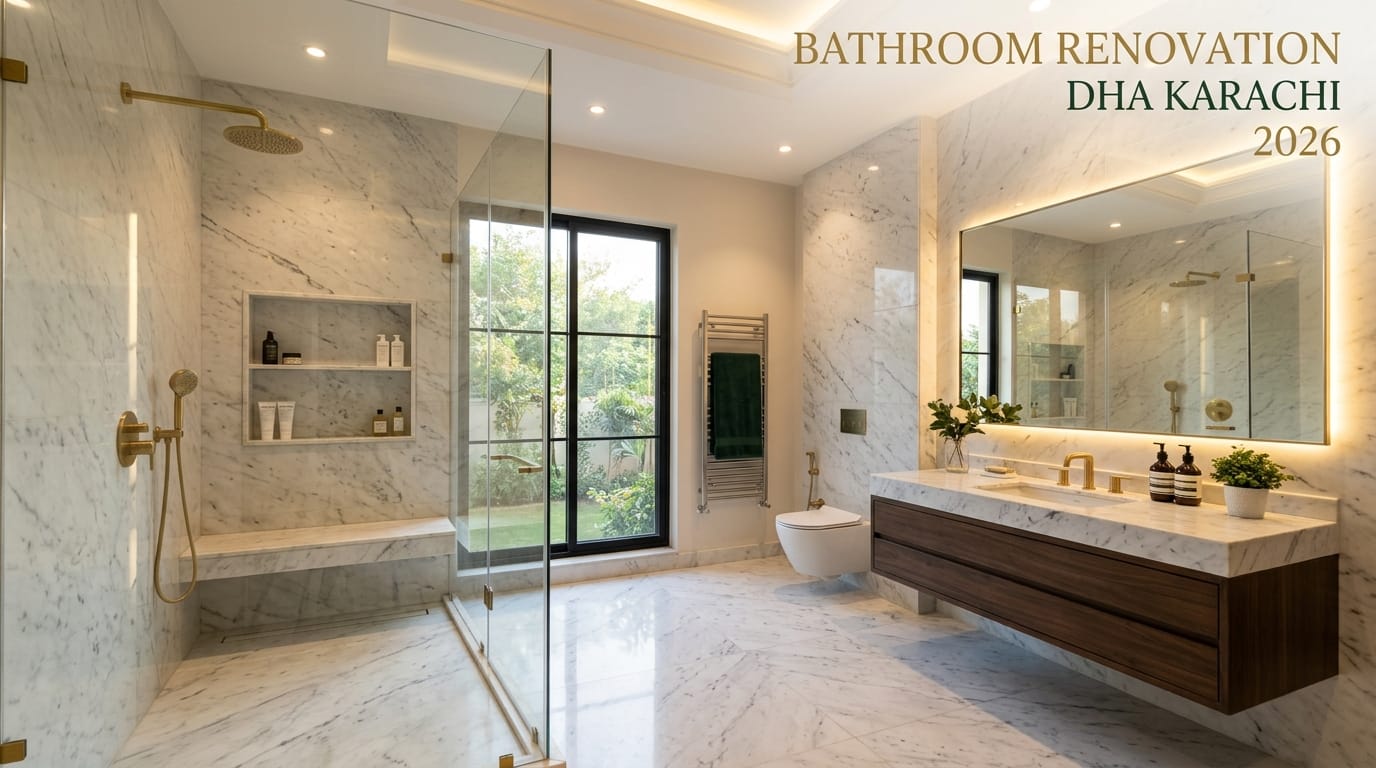 Bathroom renovation DHA Karachi 2025 luxury design