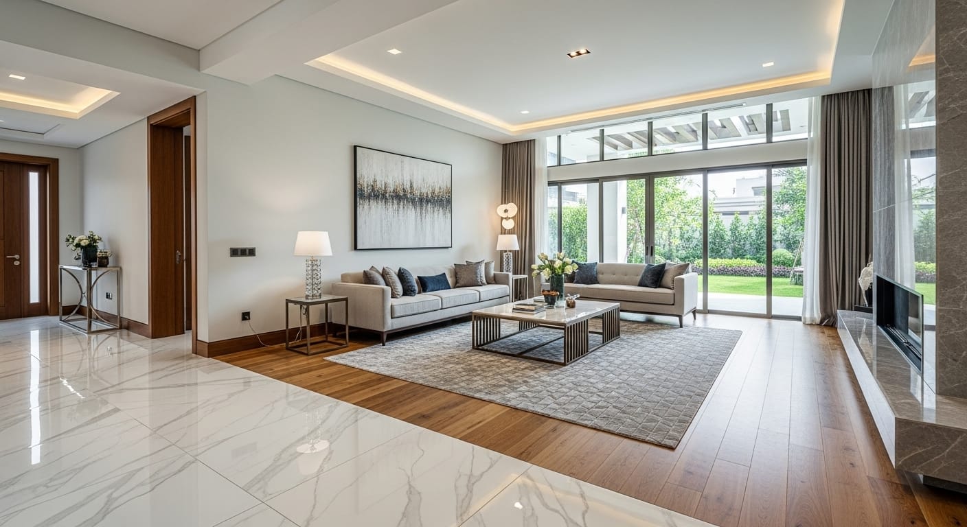 flooring cost in DHA Karachi luxury home