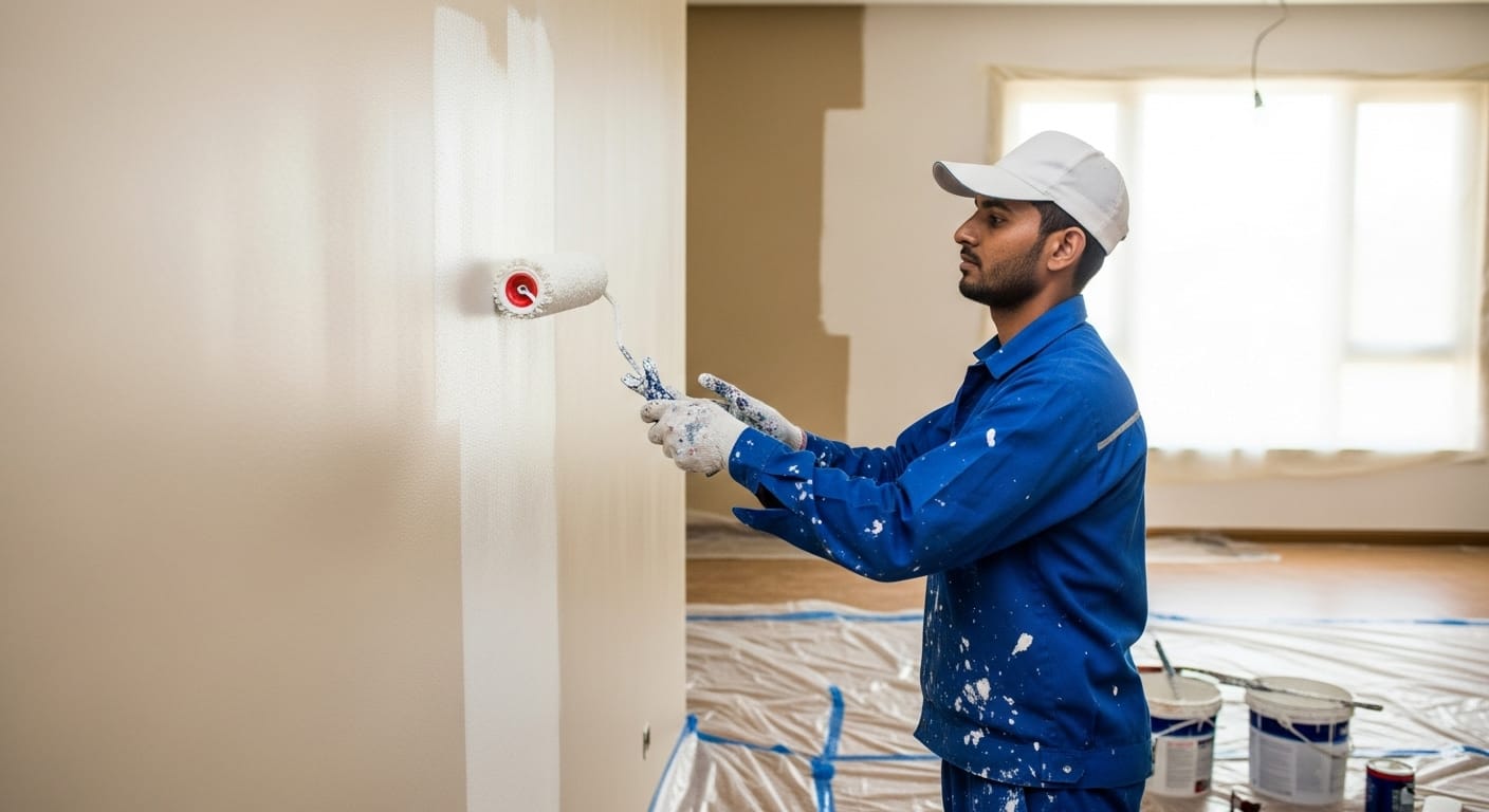 DHA Karachi house painting in progress 2025