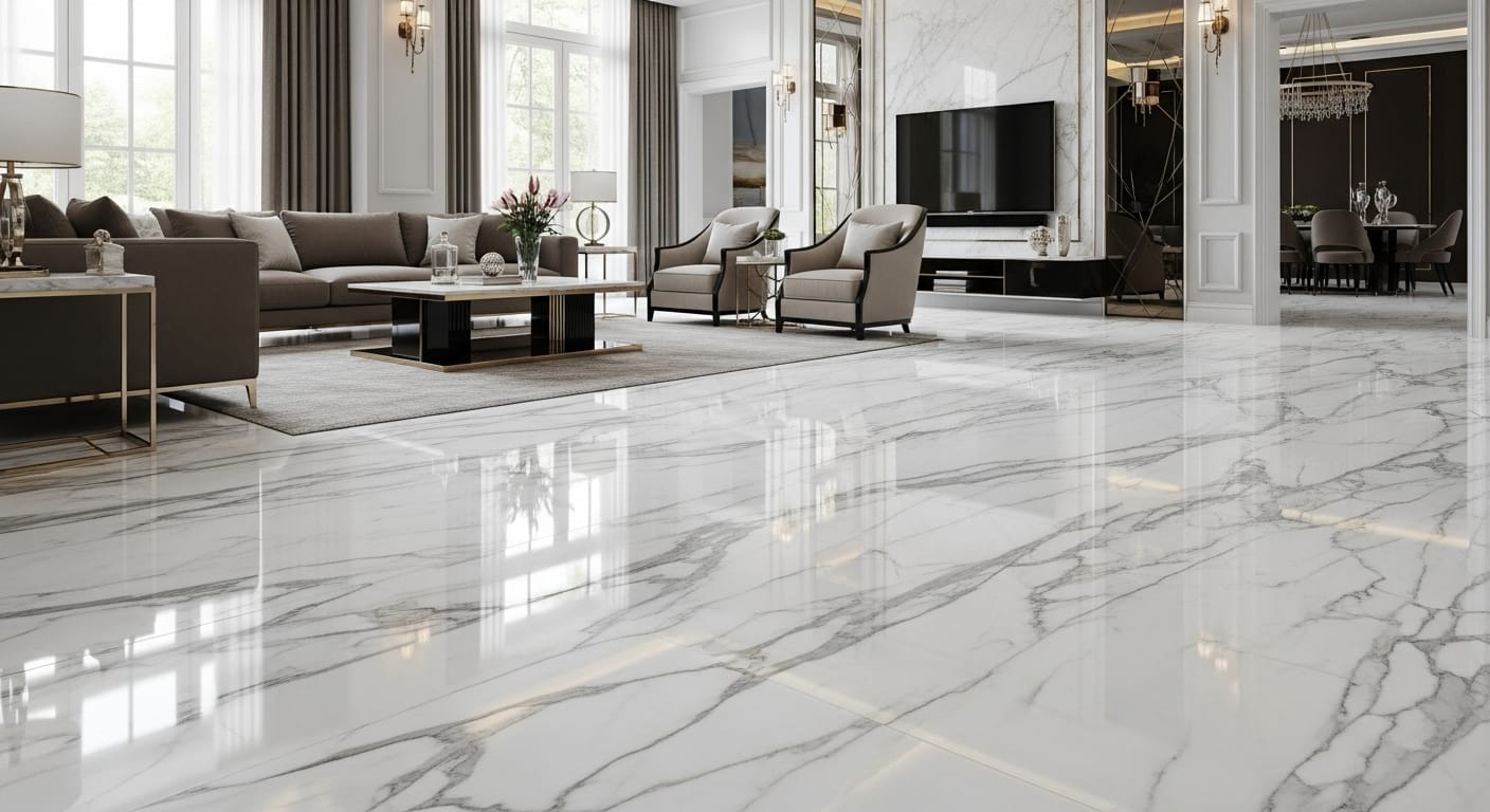 marble flooring Karachi polished living room