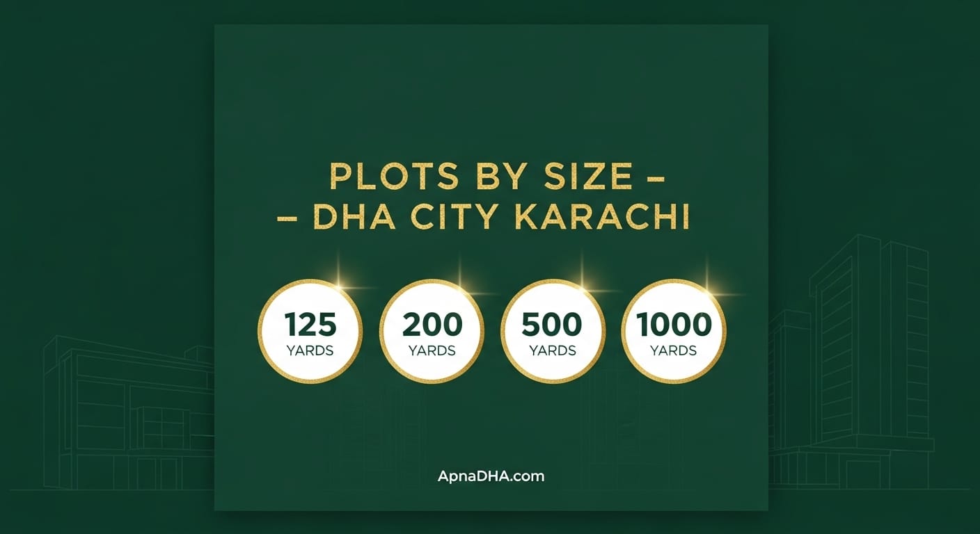 DHA City Karachi Plots by Size