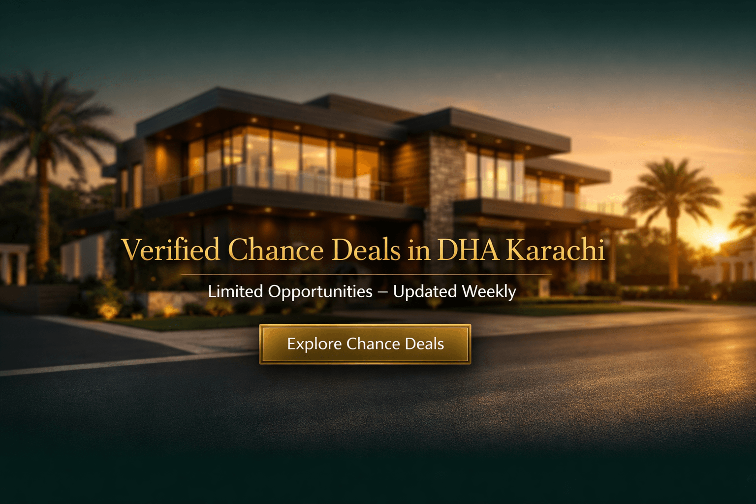 DHA Karachi chance deals