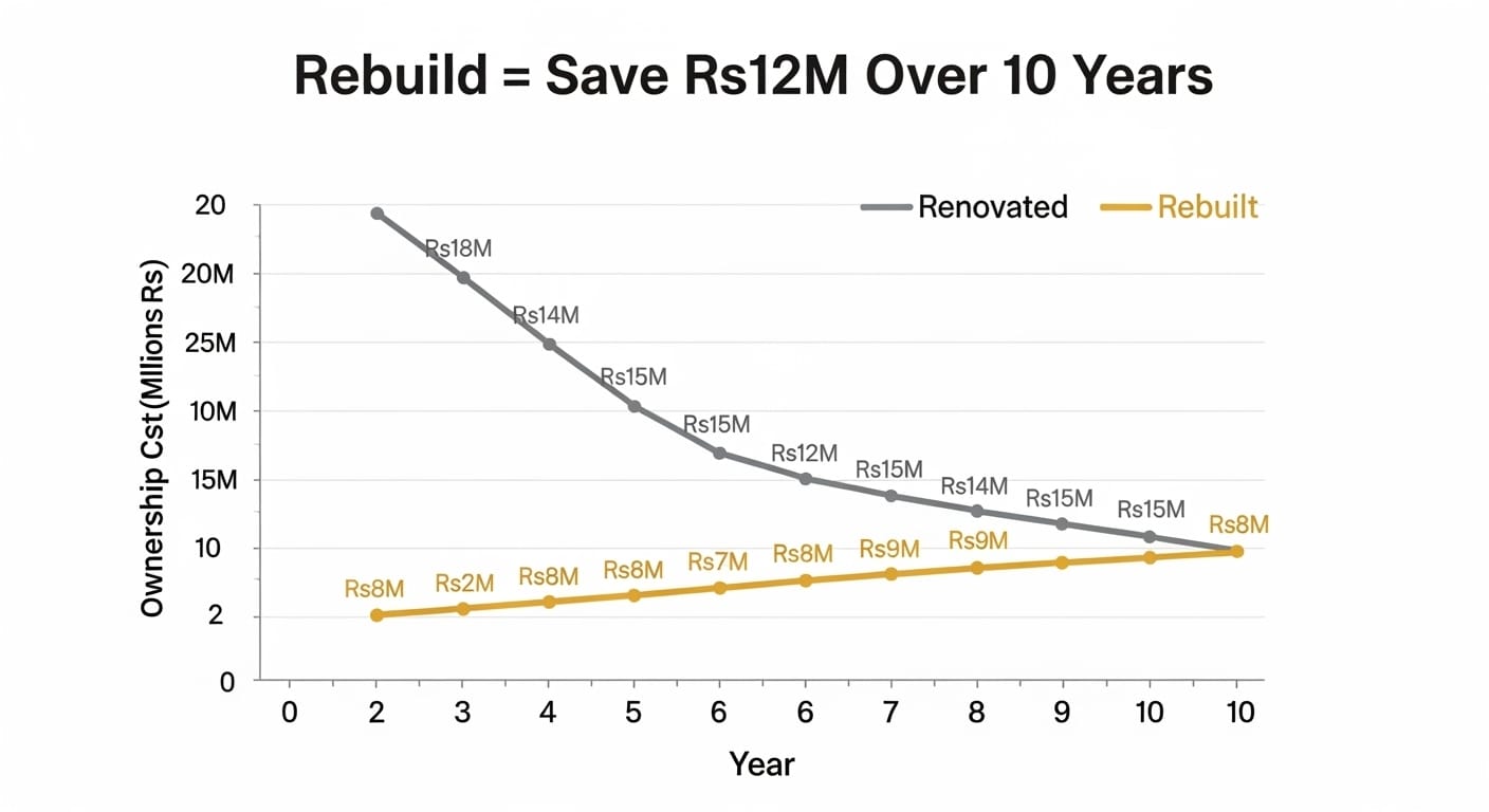 Renovation Cost vs Rebuild Cost in DHA Karachi