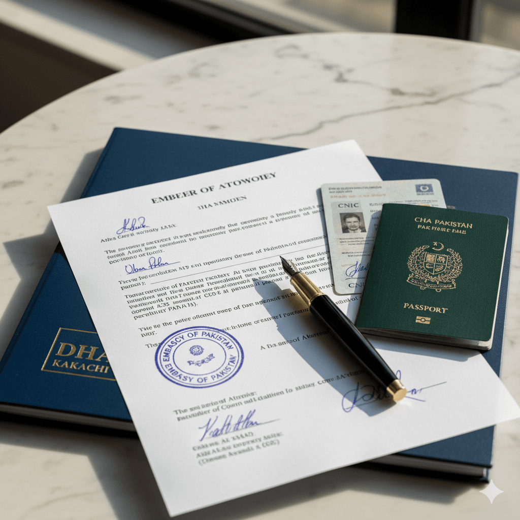DHA Karachi Power of Attorney and embassy attested documents