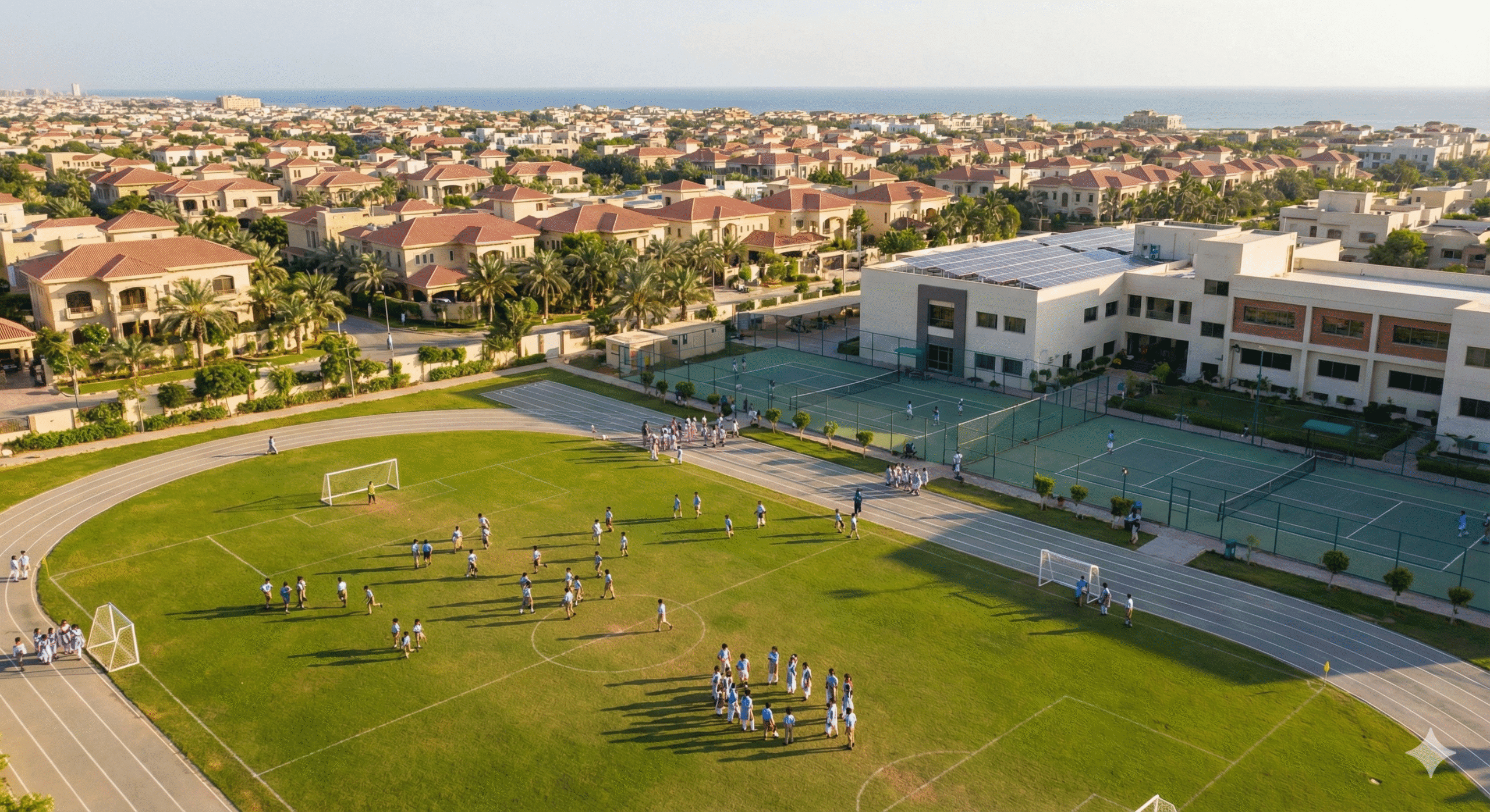 School sports ground DHA Karachi.