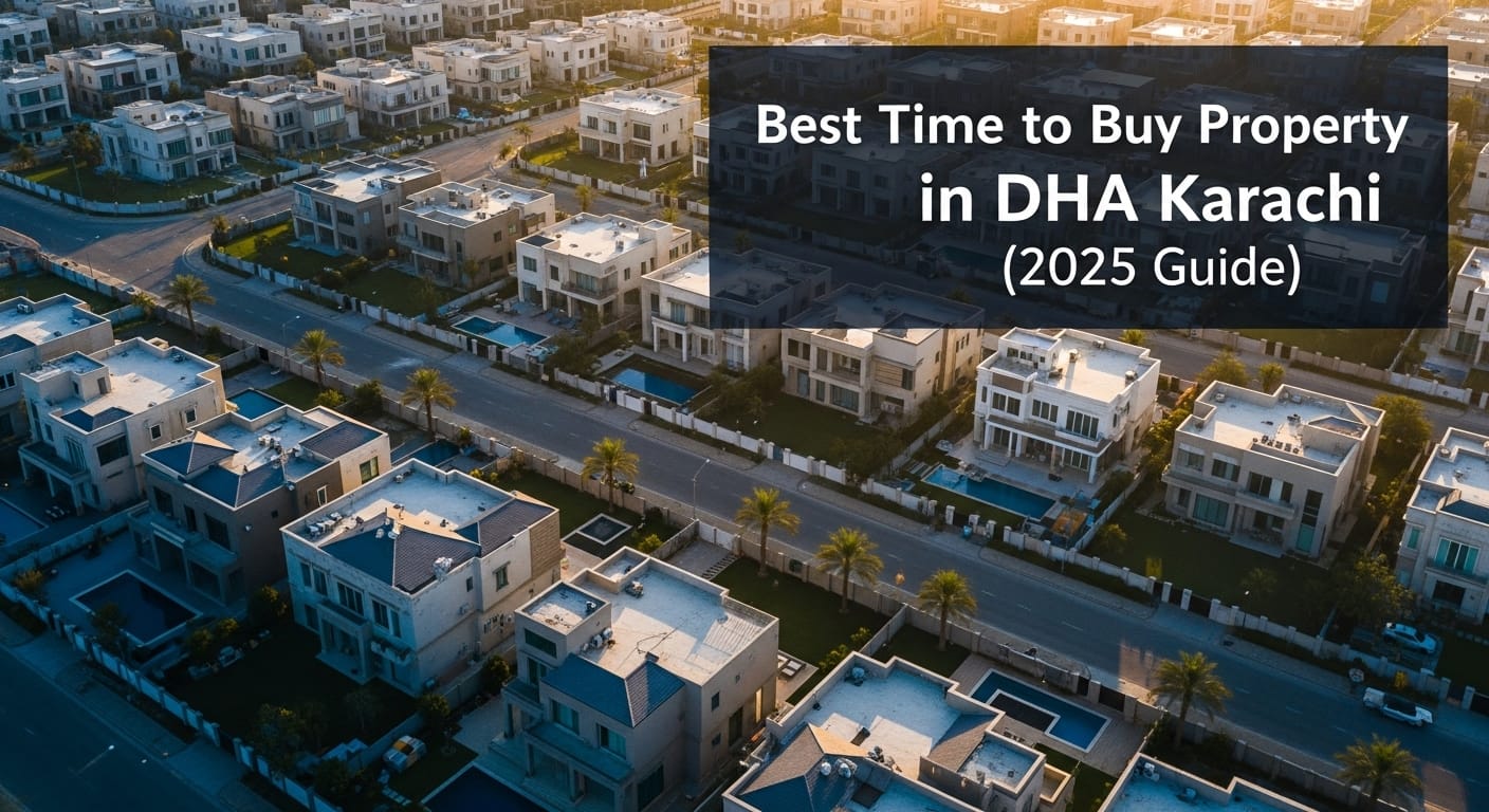 Best time to buy property in DHA Karachi 2025 banner