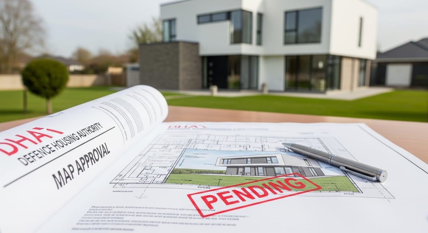 DHA Karachi map approval pending red flag