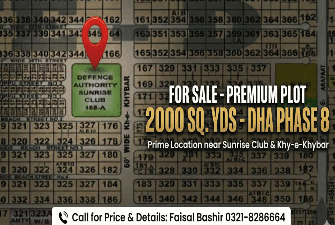 2000 Sq Yds Plot for Sale - Phase 8