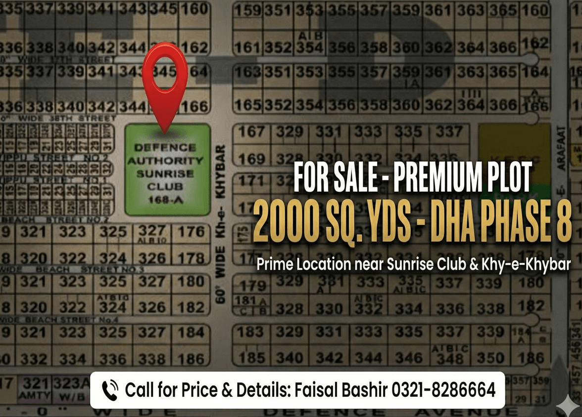 2000 Sq Yds Plot for Sale - Phase 8