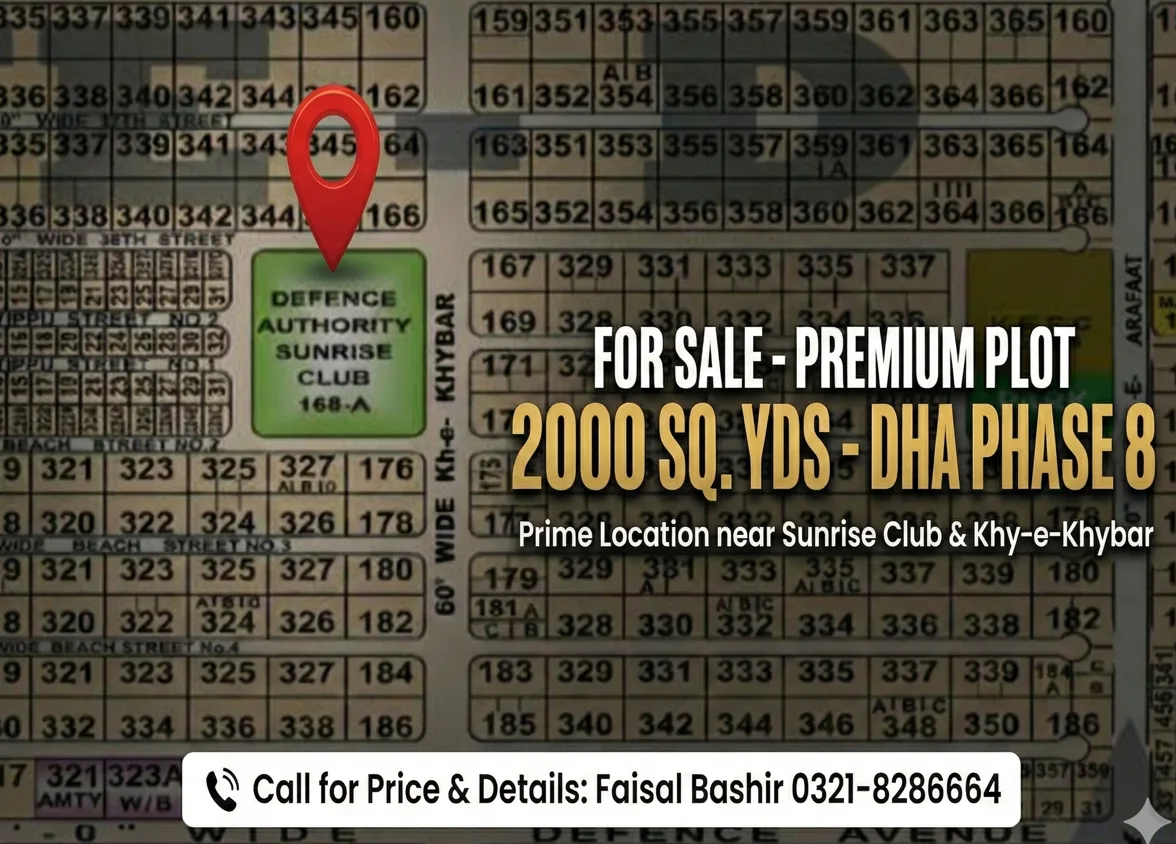 2000 Sq Yds Plot for Sale - Phase 8