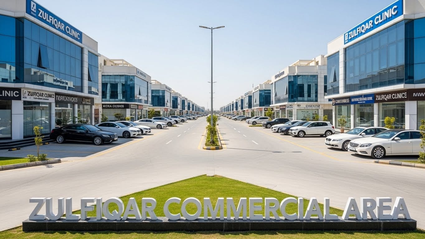 100 yards commercial plot in Zulfiqar Commercial