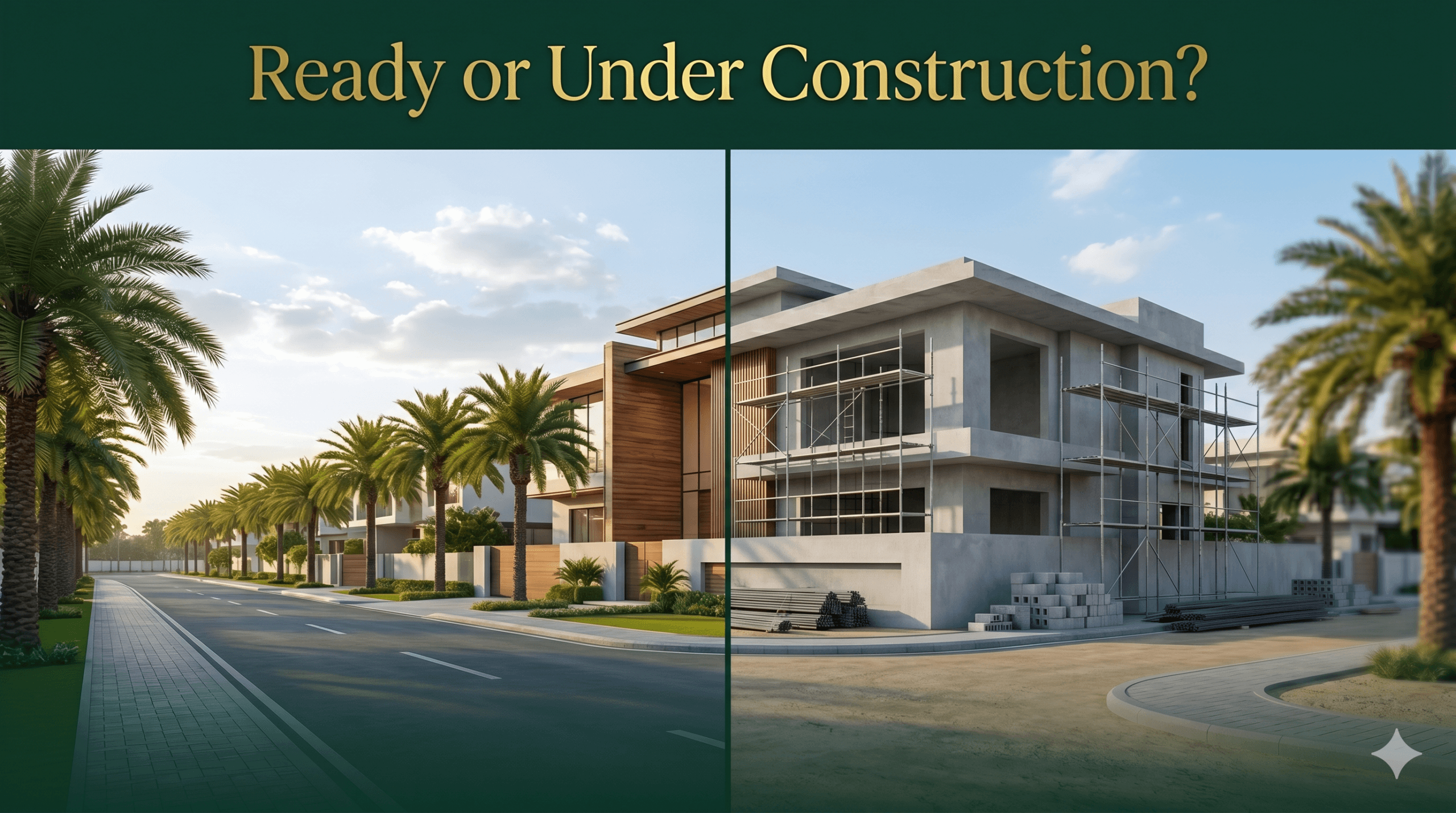 ready house vs under construction house in DHA Karachi