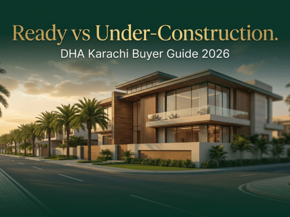 ready house vs under construction house in DHA Karachi
