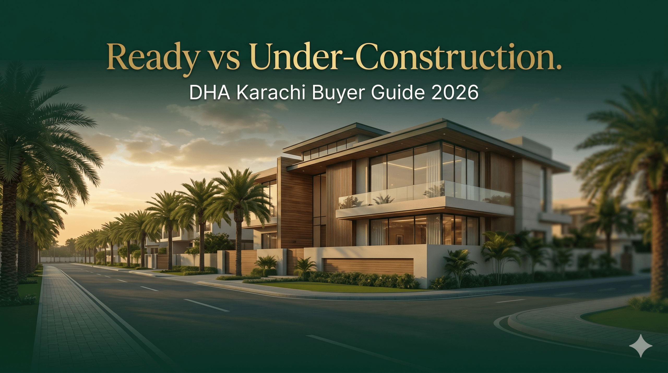 ready house vs under construction house in DHA Karachi