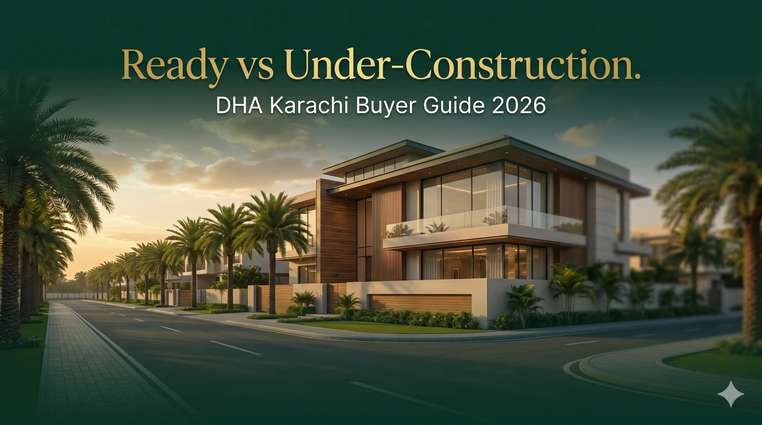 ready house vs under construction house in DHA Karachi