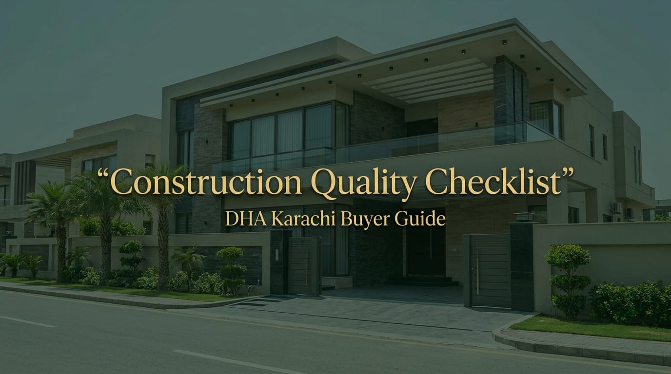 Construction Quality Checklist in DHA Karachi