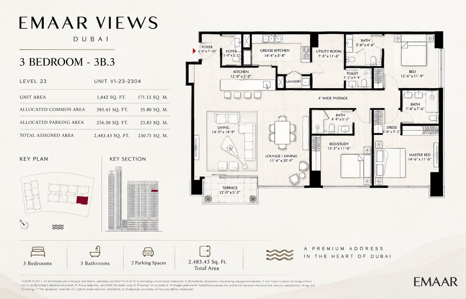 2,483 Sq Ft Apartment for Sale in Phase 8, DHA Karachi