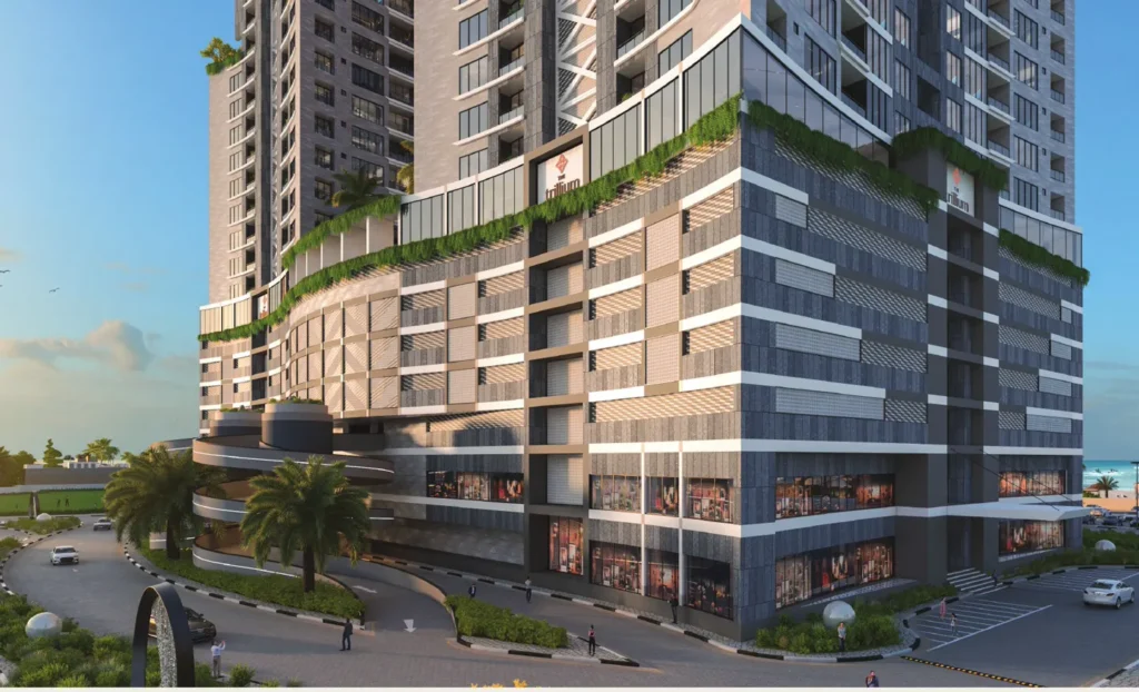 The Trillium Towers Karachi arrival and entrance rendering